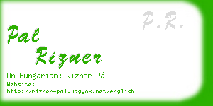 pal rizner business card
